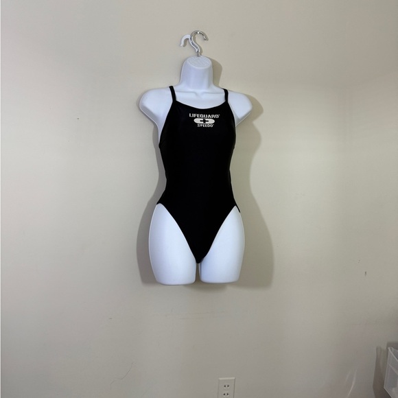 Speedo Black Racerback One-Piece Swimsuit - Picture 7 of 11